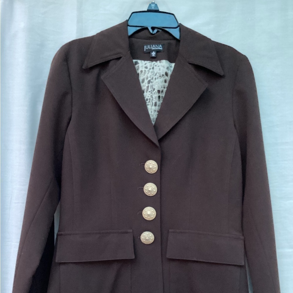 Juliana  Collezione  Women’s Brown Jacket & Blazer Size O